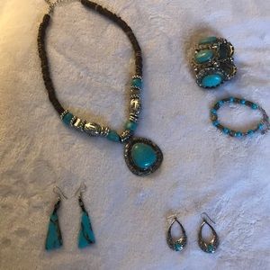 Turquoise jewelry lot